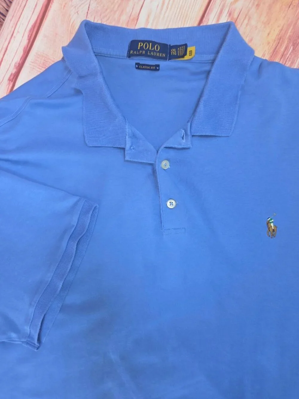 Polo Ralph Lauren Mens Blue Classic Fit Polo Shirt 2XL